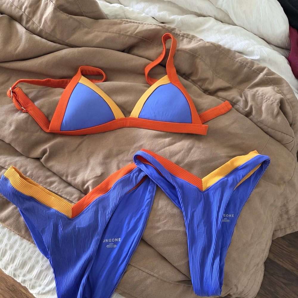 OneOne Blue and Orange Bikini Set